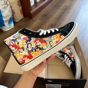 disney multi princesss sk8-hi slim vans